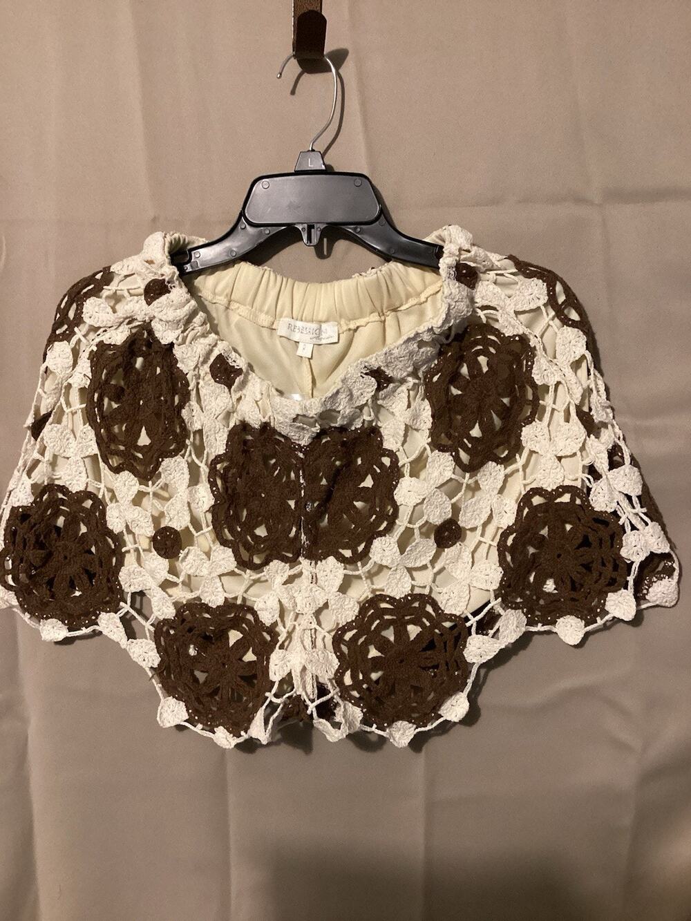 Rebellion Short Shorts SZ L Brown & White